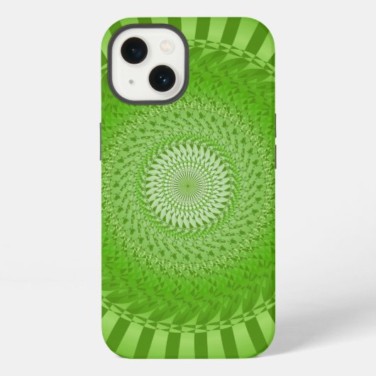 Zon Mandala groen iPhone Hoesje (Achterkant)