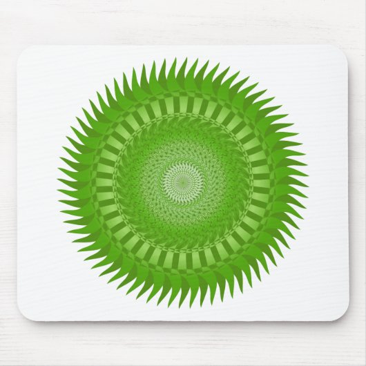 Zon Mandala groen Muismat (Voorkant)