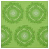 Zon Mandala groen Stof (Swatch)