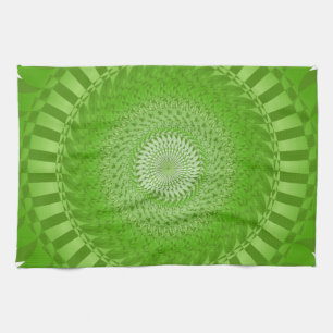 Zon Mandala groen Theedoek