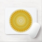 Zon Mandala in Geel Muismat (Met muis)