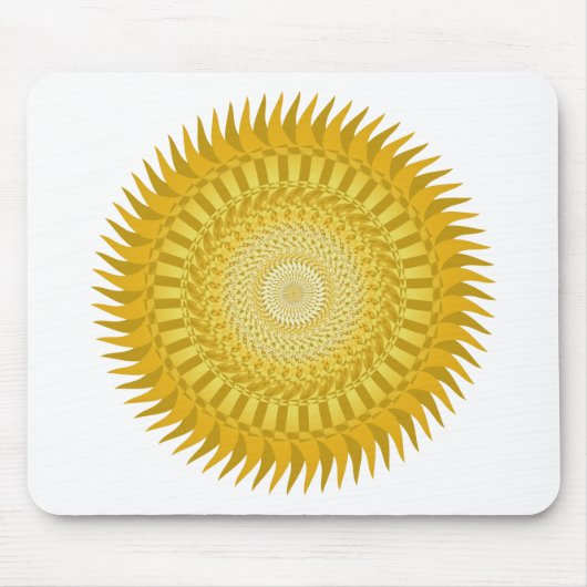 Zon Mandala in Geel Muismat (Voorkant)