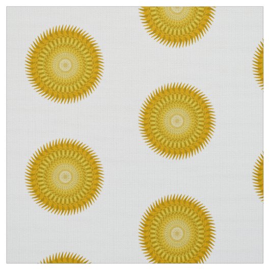 Zon Mandala in Geel Stof (Swatch)