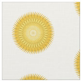 Zon Mandala in Geel Stof (Close Up)