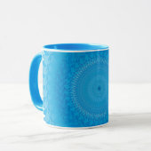 Zon Mandala Lichtblauw Mok (Voorkant links)