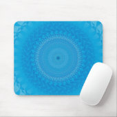 Zon Mandala lichtblauw Muismat (Met muis)