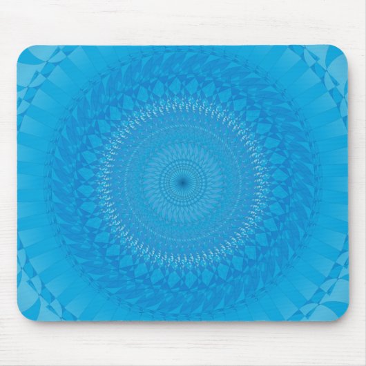 Zon Mandala lichtblauw Muismat (Voorkant)
