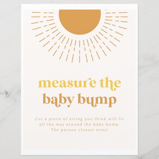 Zon meet Baby bump teken (Voorkant)