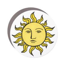 Zon met Face Retro Magic Witchy Celestial
