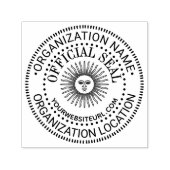 Zon Met Gezicht Algemene Officiële Zegel Naam Loca Zelfinktende Stempel (Design)