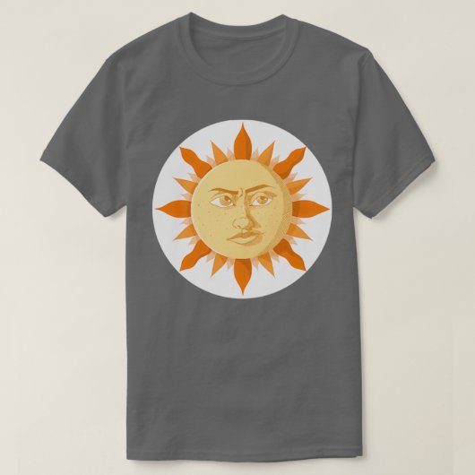 Zon met gezicht t-shirt (Design voorkant)
