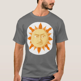 Zon met gezicht t-shirt