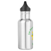 Zon met groene Shades Slogan en naam Waterfles (Links)