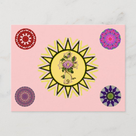 Zon met kruis briefkaart (Voorkant)