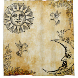 zon met maan en pegasus douchegordijn