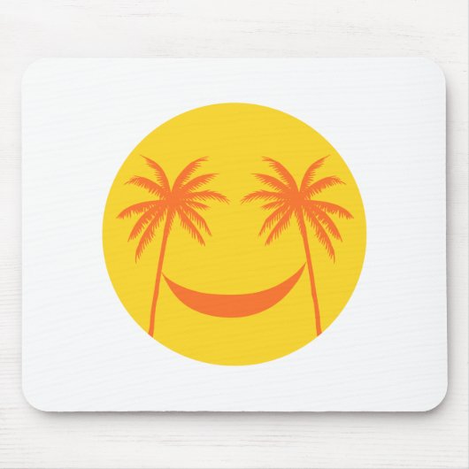 zon met palmbomen en hammock muismat (Voorkant)