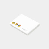 Zon met Zonnebril Happy Emoji Faces Personaliseren Post-it® Notes (Schuin)