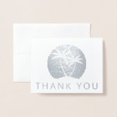 Zon met zwaaien Palms Dank je Folie Kaarten (Voorkant met envelop)