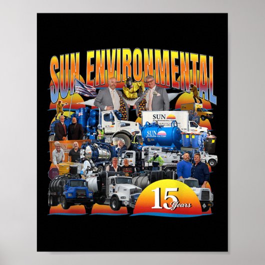 Zon Milieu Bedrijf Jubileum V2  Poster (Voorkant)