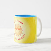 Zon Mok met tweetone koffie glimlachen (Voorkant rechts)