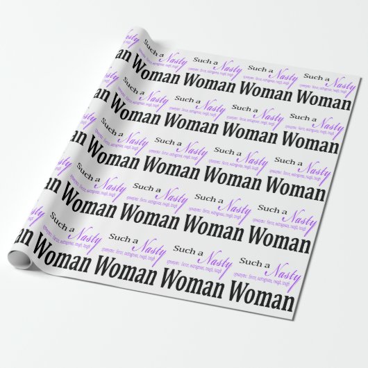 Zo'n Nasty Woman Cadeaupapier (Uitgerold)