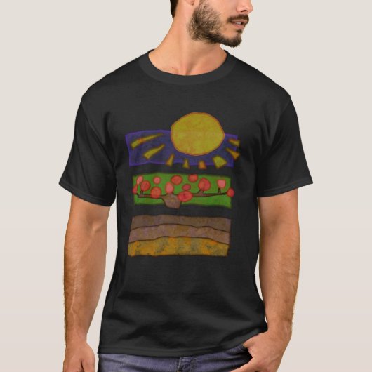 Zon natuur viert het leven t-shirt (Voorkant)
