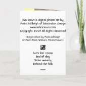 Zon neer kaart (Achterkant)