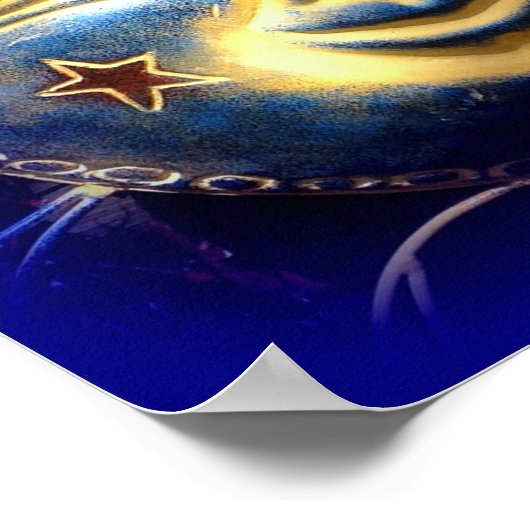 zon onderaan maan poster (Hoek)