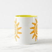 Zon ontwerp tweekleurige koffiemok (Center)