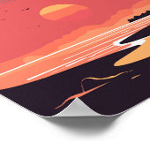 Zon op de Stijl van de Retro van de Kast plaatsen Poster (Hoek)