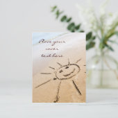 Zon op de strand briefkaart (Staand voorkant)