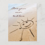Zon op de strand briefkaart (Voorkant)