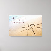 Zon op de strand canvas afdruk (Voorkant)