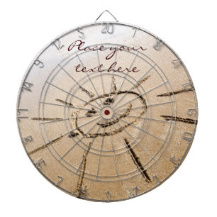 Zon op de strand dartbord