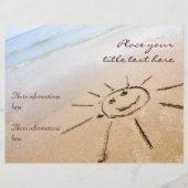 Zon op de strand flyer (Voorkant)