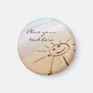 Zon op de strand magneet