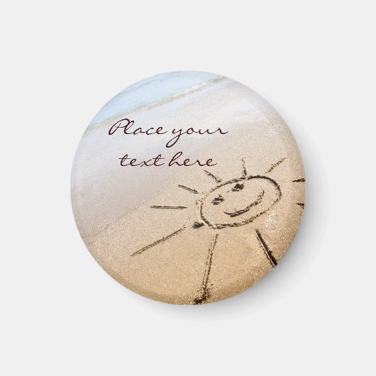 Zon op de strand magneet (Voorkant)