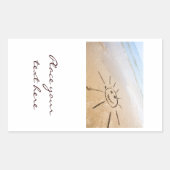 Zon op de strand rechthoekige sticker (Voorkant)