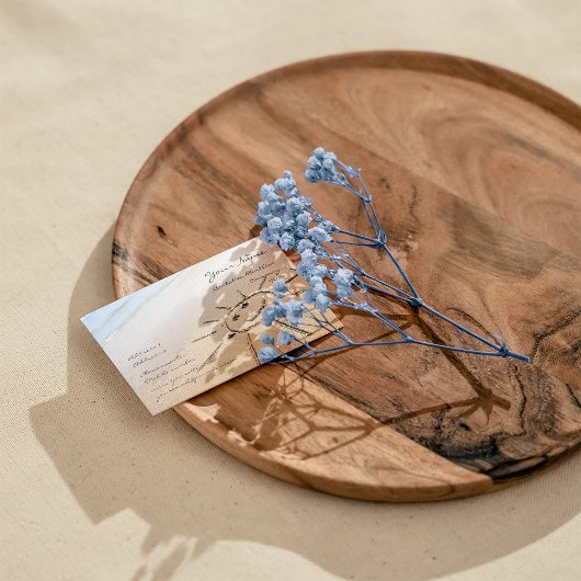 Zon op de strand visitekaartje