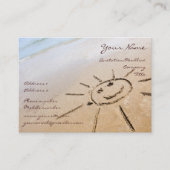 Zon op de strand visitekaartje (Voorkant)