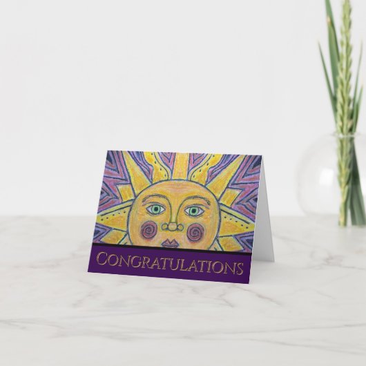 Zon op een Besneeuwde Dag Vouwkaart Kaart (Voorkant)