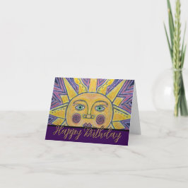 Zon op een Besneeuwde Dag Vouwkaart Kaart