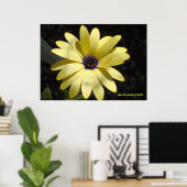 Zon op een gele daisy poster (Thuiskantoor)