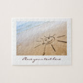 Zon op het strand legpuzzel (Horizontaal)