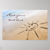 Zon op het strand poster (Voorkant)