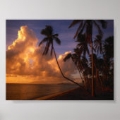 zon op het strand poster (Voorkant)