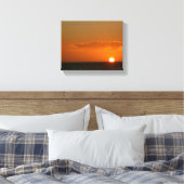Zon op het water bij Sunset Canvas Prints (Insitu (Slaapkamer))