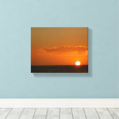 Zon op het water bij Sunset Canvas Prints (Insitu (Houten vloer))