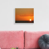 Zon op het water bij Sunset Canvas Prints (Insitu (Woonkamer))