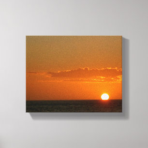 Zon op het water bij Sunset Canvas Prints